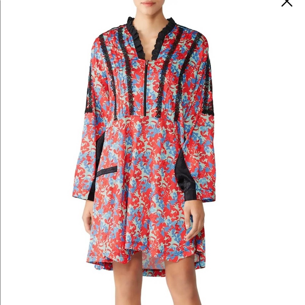 Koche Lace Trim Floral Dress Kaftan Dress FLAWEDfes
